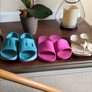 Colorful Slide Sandals Set